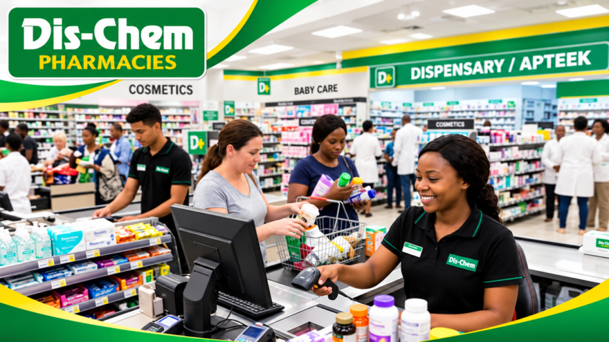 Dis-Chem Casual Jobs 2026| Cashier, Frontshop Assistant and Merchandiser Opportunities